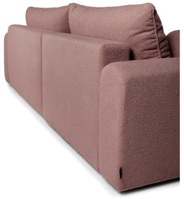 Светлорозов разтегателен ъглов диван от букле (ляв ъгъл) Quinoa – Bonami Selection