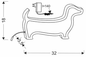 Синя бебешка лампа Dog - Candellux Lighting