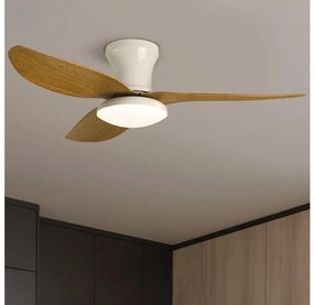 Brilagi-LED регулируем таванен вентилатор LED/30W/230V 3000-6500K бял/кафяв+DO