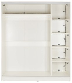 Гардероб HM2460.03 бял цвят