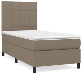 3141749 vidaXL Боксспринг легло с матрак, таупе, 90x200 см, плат
