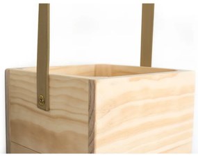 Кафява саксия от елхово дърво Colgante, 17 x 62 cm - Surdic