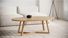 ОАЗИС Естествен дъб - ДЪРВЕНА ХОЛНА МАСА МОДЕРНА ОВАЛНА