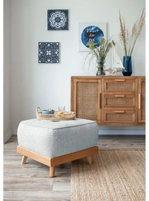 Светлосива табуретка за крака Dazzling Daisy - Miuform