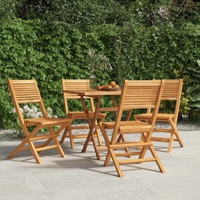 3155064 vidaXL Сгъваеми градински столове, 4 бр, 47x62x90 см, тик масив