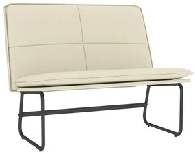 351337 vidaXL Пейка, кремава, 100x75x76 см, изкуствена кожа