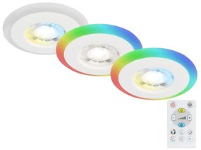 Briloner - К-кт 3x LED RGBW Димируема лампа за баня LED/5W/230V IP44 + д.у.