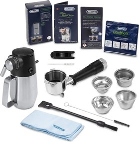 Еспресо машина DeLonghi EC9885.M La Specialista Maestro, 1450W, 19 bar, 2.5 л, 5 темп, 15 нива на смилане, Thermoblock, My LatteArt, LatteCrema, Сребрист