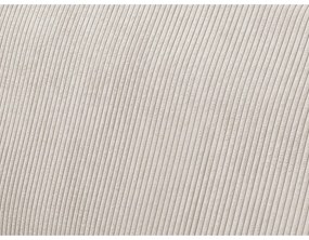 Кремав сгъваем/с място за съхранение ъглов диван от рипсено кадифе Voltaire – Bobochic Paris