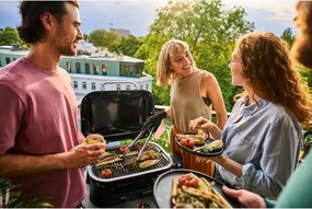 Електрическо барбекю Weber Lumin WB92010979DL, 2200W, 315C, 49x33 см, Емайлирани с порцелан чугунени скари, Автентичен барбекю вкус, Черен