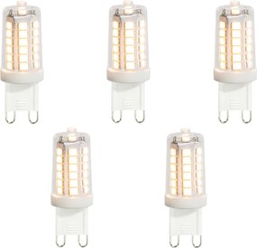 Комплект от 5 G9 LED крушки прозрачни 3.5W 480 lm 3000K
