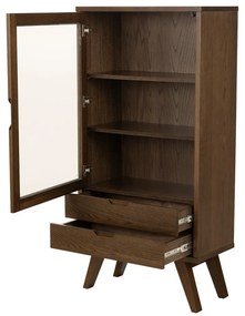 Кафява витрина от дъбов декор 72x145x36 cm A-Line – Actona