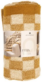 Декоративно плетено одеяло atmosphera Itha, 130x180 см, Памук, Охра