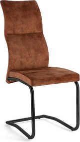 Тапициран трапезен стол в цвят кафяв коняк Thelma – Bizzotto