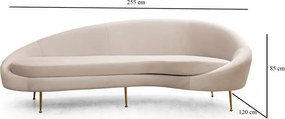 Кремав диван 255 cm Eses – Artie