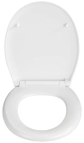Бяла тоалетна седалка с лесно затваряне , 44,5 x 37 cm Rieti - Wenko