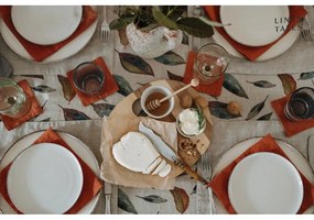 Ленена покривка за маса 140x140 cm Golden Fall – Linen Tales