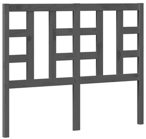 817832 vidaXL Горна табла за легло, сива, 126x4x100 см, бор масив