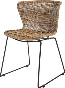 Градински столове в комплект 2 бр. от изкуствен ратан в естествен цвят Wings – WOOOD