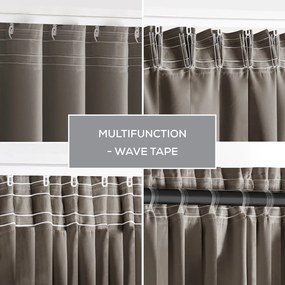 Сиво-бежово термо/dimout перде 140x270 cm Kierra – Restilo