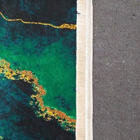 Зелен противоплъзгащ килим с шарка Ширина: 60 ​​см | Дължина: 100 см