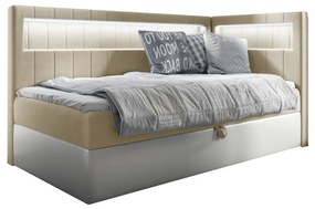 Тапицирано легло ELIZA 2 + топер, 100x200, fresh 1,десен