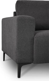 Антрацитен шенилов ъглов диван (десен ъгъл) Fabian – Scandic