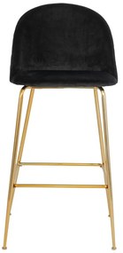 Бар столове от черно кадифе в комплект от 2 броя 108 см Lausanne - House Nordic