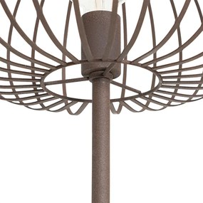 Дизайнерска подова лампа ръждивокафява тел - Johanna