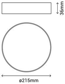 Бяла лампа за таван , ø 21,5 cm Linha - SULION