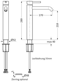 Кран за умивалник Herzbach Deep Large