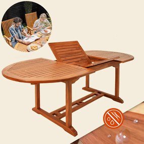 Градинска разтегателна маса Vanamo от евкалипт 150 - 200 x 100 x 74 cm