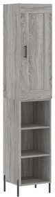 3200335 vidaXL Висок шкаф, сив сонома, 34,5x34x180 см, инженерно дърво