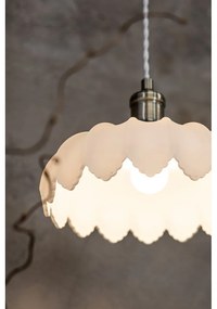 Висящо осветително тяло със стъклен абажур в бял и месингов цвят ø 25,5 cm Kurage – Markslöjd