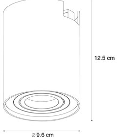 Модерен 1-фазен релсов прожектор бял - Rondoo Up