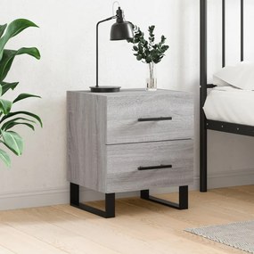 827368 vidaXL Нощно шкафче, сив сонома, 40x35x47,5 см, инженерно дърво