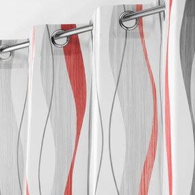 Червено-бяла завеса 140x260 cm Ondulys – douceur d'intérieur