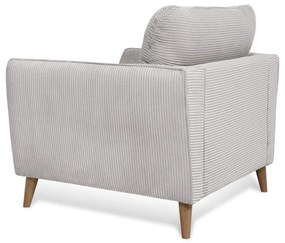 Светлосиво кресло от рипсено кадифе Paris – Scandic