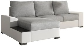 Ъгъл диван Nero-White - Gray light-Left