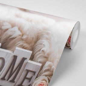 Фототапет – Натюрморт с надпис Home