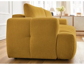 Сгъваем/с място за съхранение диван в цвят горчица 251 cm Fuji – Bobochic Paris