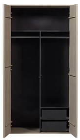 Кремав модулен гардероб от борова дървесина 250x200 cm Daily – vtwonen