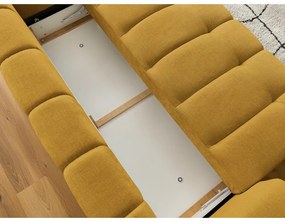 Сгъваем/с място за съхранение диван в цвят горчица 251 cm Fuji – Bobochic Paris