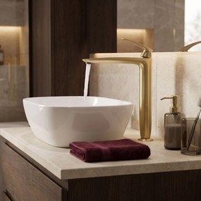 Смесител за мивка PREMIUM Rea Como Brush Gold High