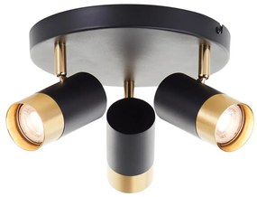 Brilliant - LED точково осветително тяло VIGOLO 3xGU10/5W/230V черно/златисто