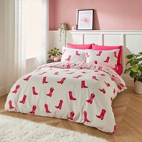 Розово двойно спално бельо 200x200 cm Cowgirl Boot – Sassy B