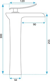 Смесител за мивка Rea Laguna antique Brush Copper high