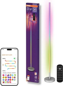 Osram - LED RGBW димируема подова лампа SMART+ MAGIC LED/11,5W/230V, сребриста, Wi-Fi+DO