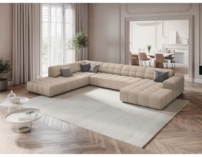Бежов ъглов диван (ляв ъгъл/"U") Chicago - Cosmopolitan Design