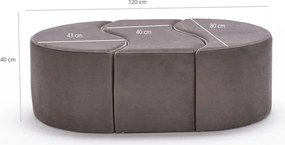 Сива табуретка Alya - Artie